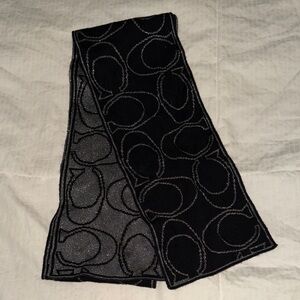 Coach Reversible Sparkly Logo Scarf
